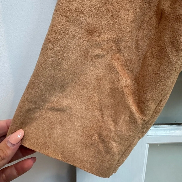 Vintage Banana Republic Y2K Circa 2001 Sherpa Lined Faux Suede Jacket Size M - Picture 8 of 12